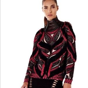 Herve Leger Fringe sweater X-Small